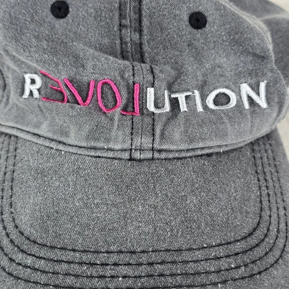 Revolution Grey Pink Unisex Embroidered Adjustable Baseball Cap Size